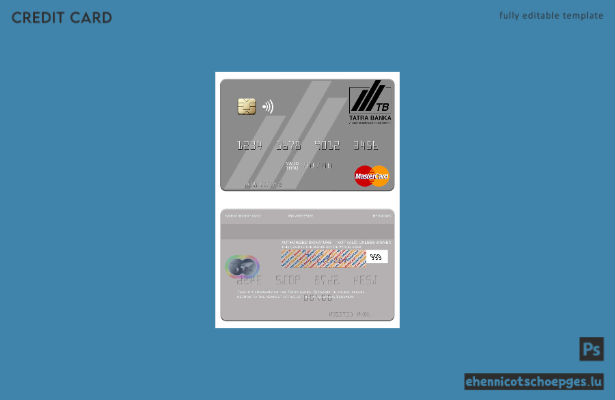 Slowakei Tatra Banka Mastercard-Beispielvorschau